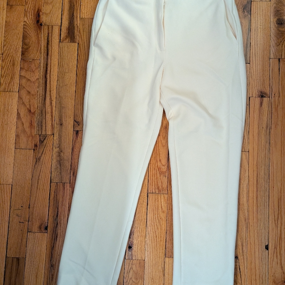 Club Monaco Cream Slim Leg Dress Pants - Picture 2 of 6